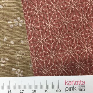 Double-Face Blume Asanoha beige rosa