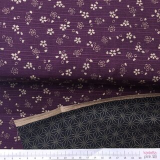 Double-Face Blume Asanoha violett blau