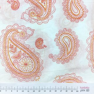 IndienBLOCK Paisely coral orange