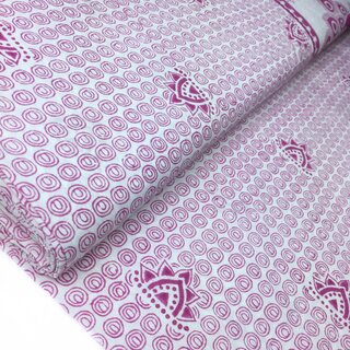 IndienBLOCK Circular mit Pfau Bordre magenta