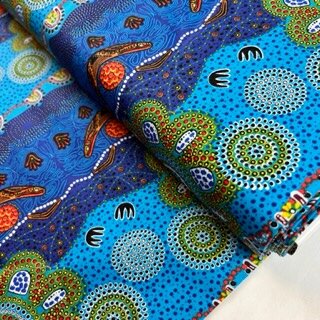 australischer Stoff aborigines Baumwolle meterware...