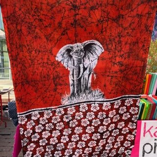afrikanischer waxprint stoff rot venua