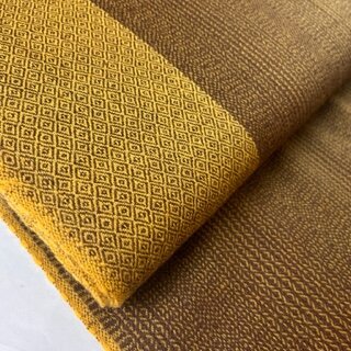Merino Wollstoff - mit Bordre braun/ocker