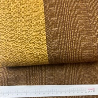Merino Wollstoff - mit Bordre braun/ocker