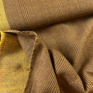 Merino Wollstoff - mit Bordre braun/ocker