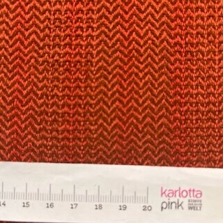 Merino Wollstoff - mit Bordre orangebraun/purple
