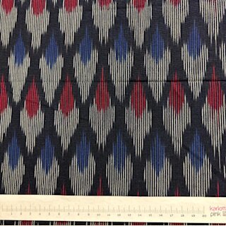 Ikat Pochampally blau rot schwarz