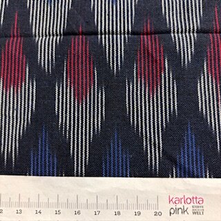 Ikat Pochampally blau rot schwarz