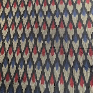 Ikat Pochampally blau rot schwarz