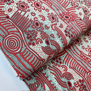 australischer Stoff aborigines Baumwolle meterware...