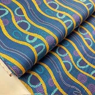 australischer Stoff aborigines Baumwolle meterware...