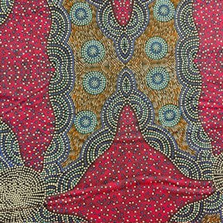 Kangaroo Grass & Bush Waterhole red