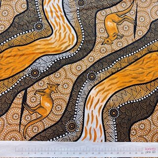 australischer Stoff aborigines Baumwolle meterware...