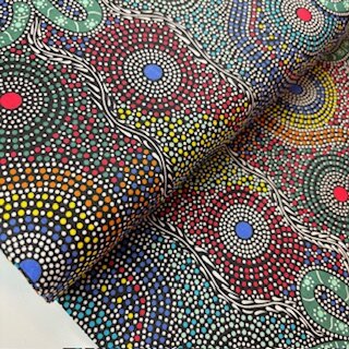 australischer Stoff aborigines Baumwolle meterware...