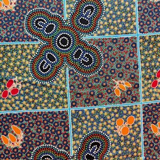 Women Gather Bush Tucker blue