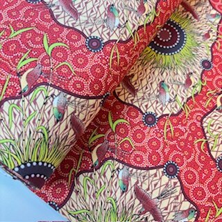 australischer Stoff aborigines Baumwolle meterware...