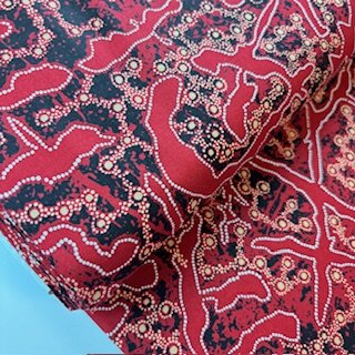 australischer Stoff aborigines Baumwolle meterware...