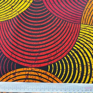 Concentric Circle red (Waxprint)