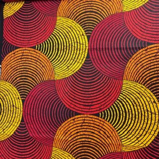 Concentric Circle red (Waxprint)