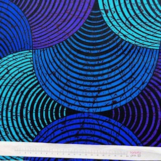 Concentric Circle blue (Waxprint)