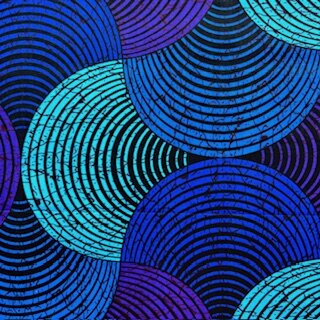 Concentric Circle blue (Waxprint)