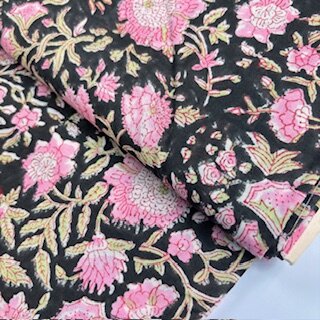 indischer blockprint baumwollstoff indigo
