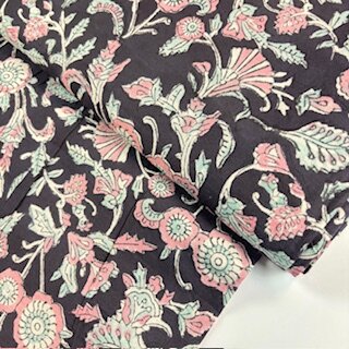 indischer blockprint baumwollstoff indigo