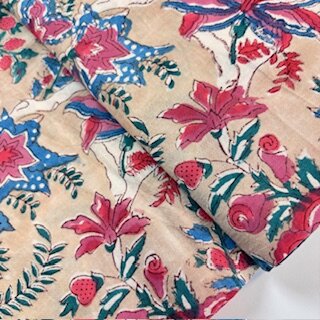 indischer blockprint baumwollstoff indigo