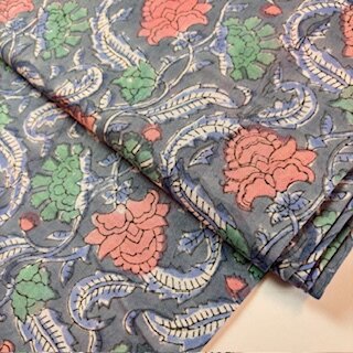 indischer blockprint baumwollstoff indigo