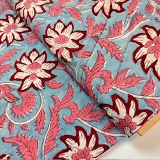indischer blockprint baumwollstoff indigo