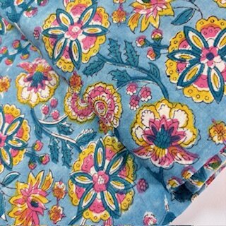 indischer blockprint baumwollstoff indigo