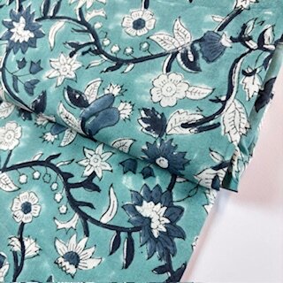 indischer blockprint baumwollstoff indigo