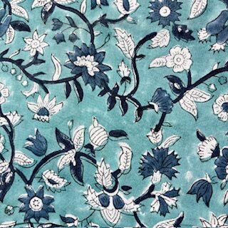 Blockprint Flower elegance on water