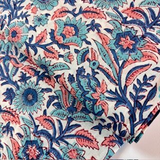 indischer blockprint baumwollstoff indigo