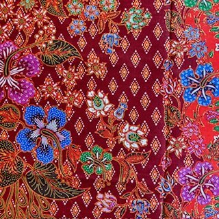 Sarong Floral Gold Line 261