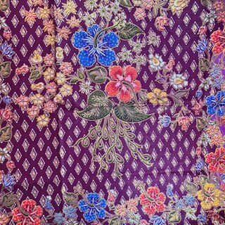 Sarong Floral Gold Line 262