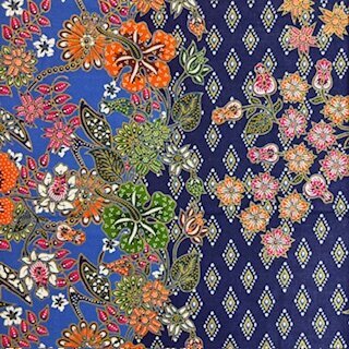 Sarong Floral Gold Line 263