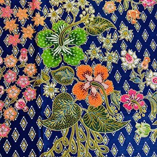 Sarong Floral Gold Line 263