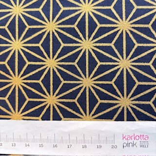 Big Asanoha navy gold