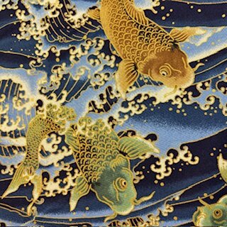 Carps gold petrol on blue