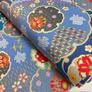 japanischer Stoff Asanoha blau