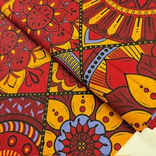 afrikanischer waxprint stoff rot venua