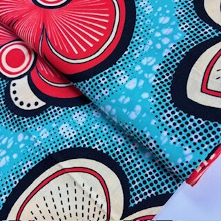 afrikanischer waxprint stoff rot venua