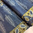 Mashru Silk Blue with golden borders