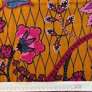 Botanical Flow mustard-pink