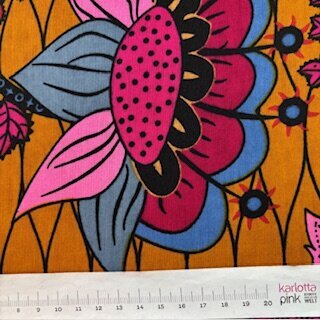 Botanical Flow mustard-pink