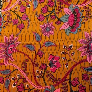 Botanical Flow mustard-pink