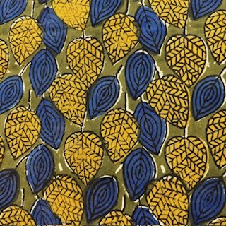 Blockprint Autumn leaves