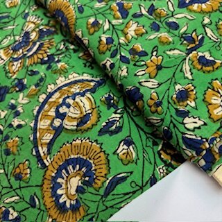 indischer blockprint baumwollstoff indigo