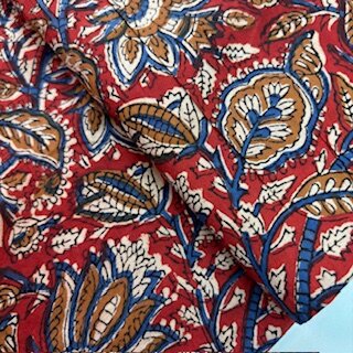 indischer blockprint baumwollstoff indigo